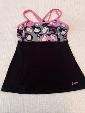 ASICS Black and Pink Hello Kitty Athletic Tank